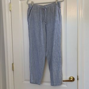 J.Jill linen striped pants